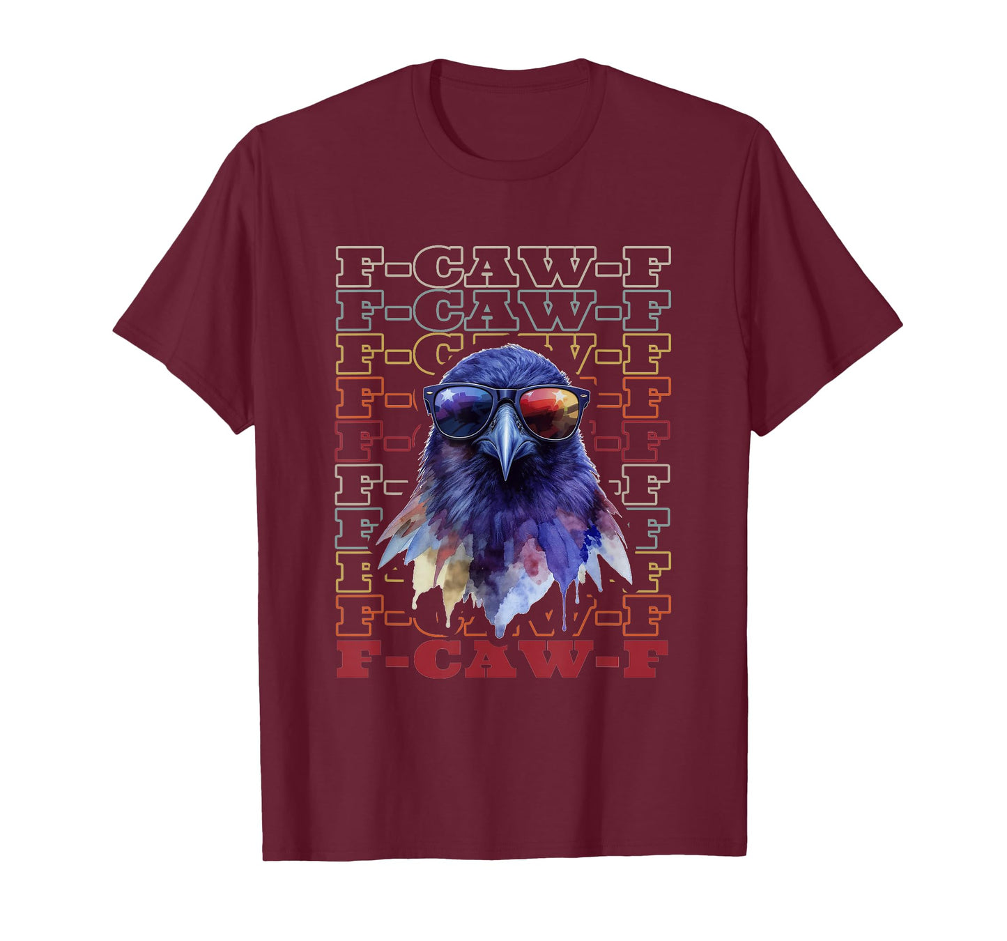 F-Caw-F Funny Retro Crow Raven Meme Men Women T-Shirt