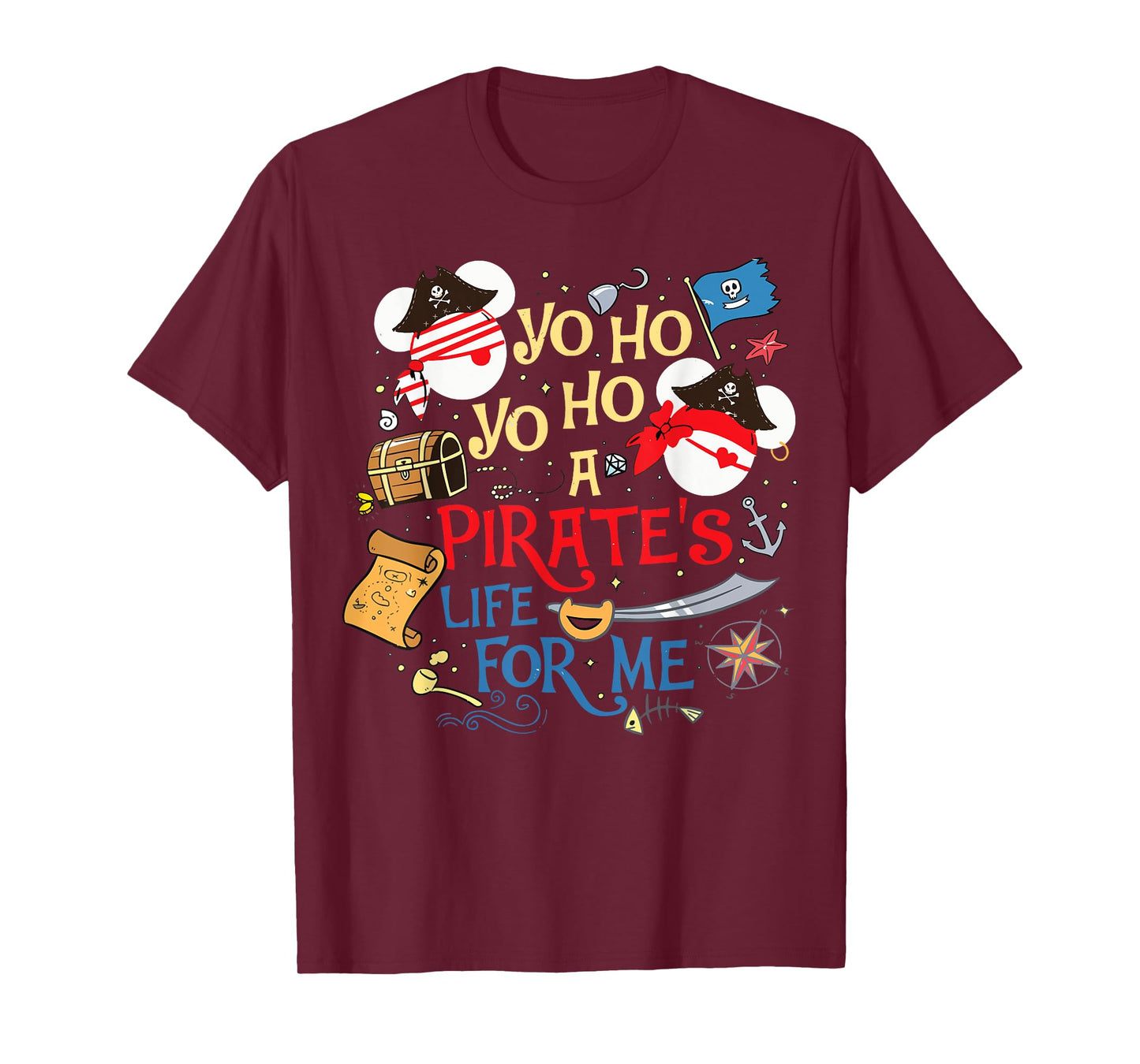 Funny Pirate Women Man Kids Family Vacation Trip T-Shirt