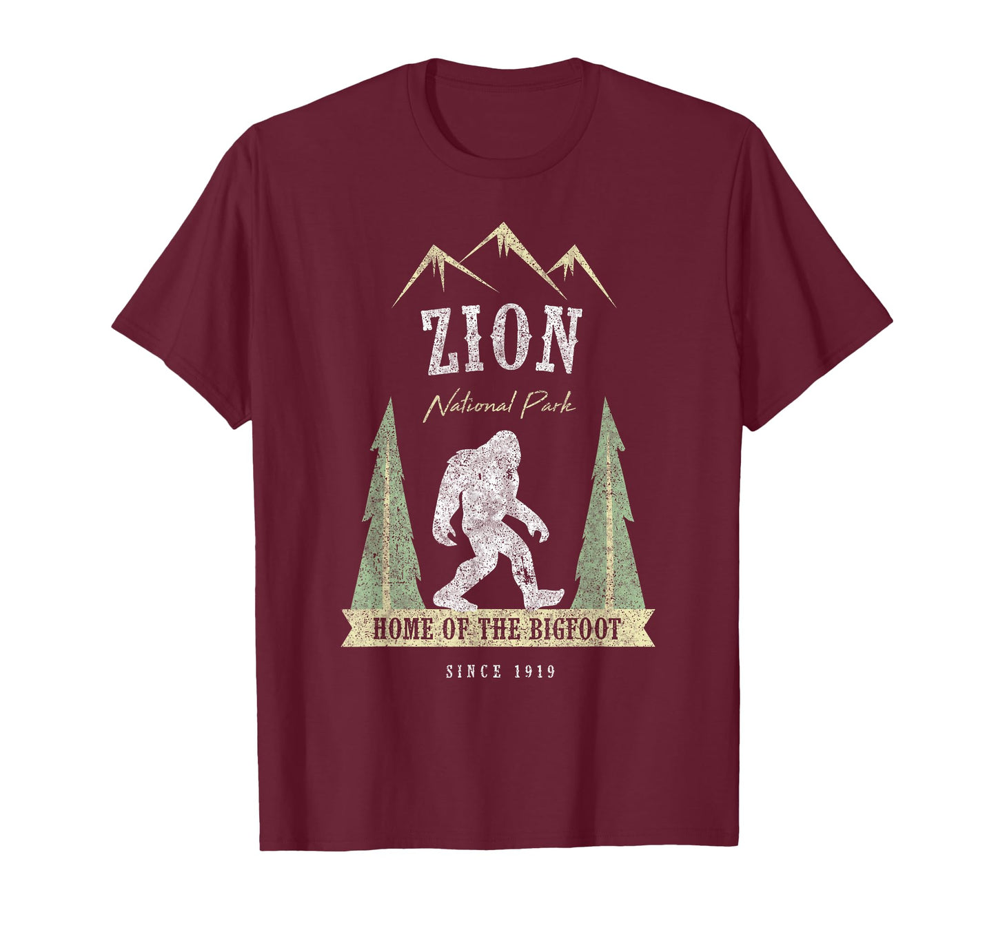 Zion National Park Shirt Vintage Bigfoot Utah Gift T-Shirt