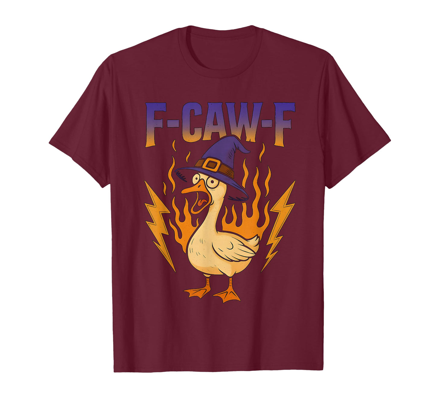 F-Caw-F Funny Goose Witch Humor F-Caw-F Meme Halloween T-Shirt