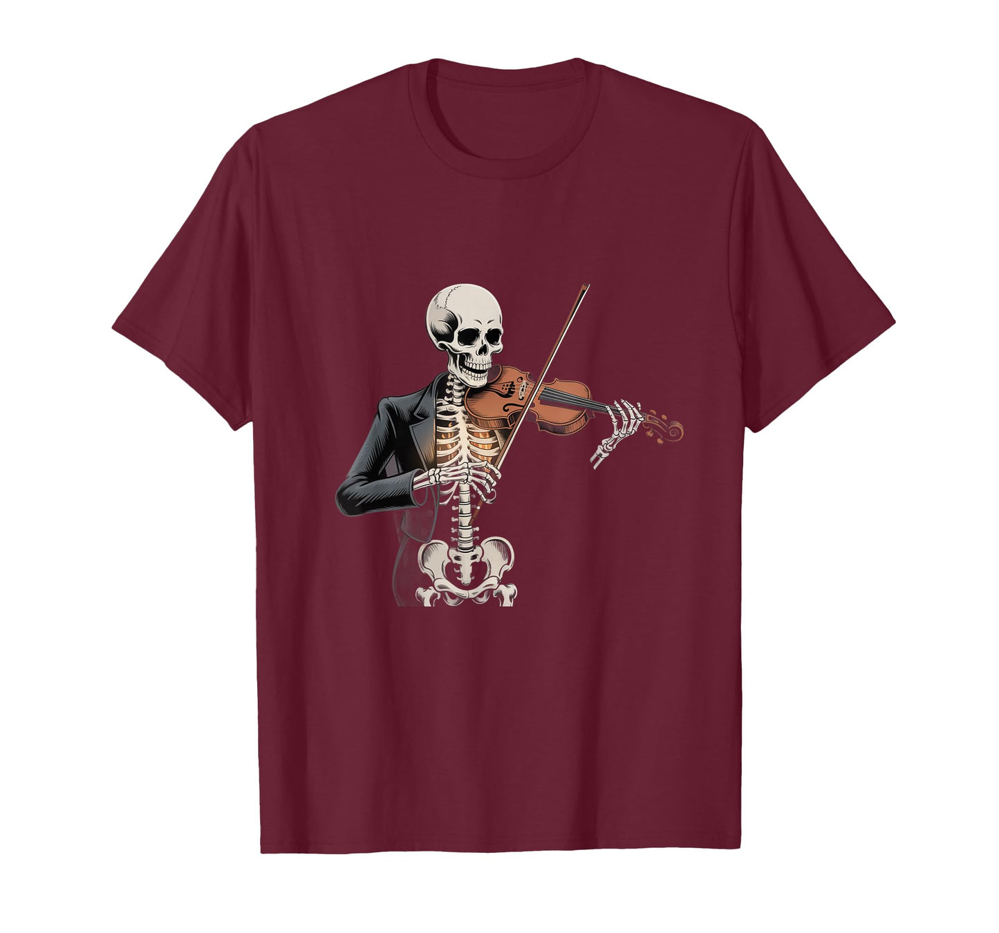 Funny Skeleton Playing Violin Cool Music Funny Skeleton Meme T-Shirt