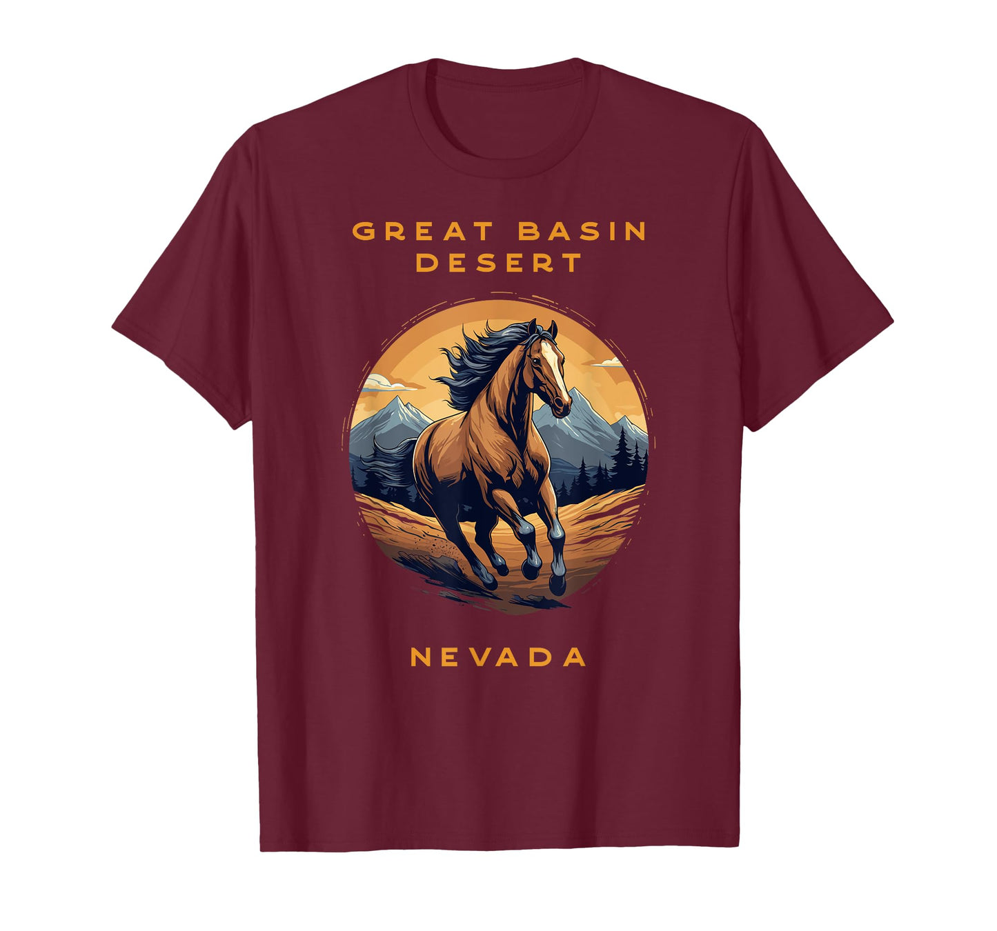 Great Basin Desert Nevada Wild Mustang Horse T-Shirt