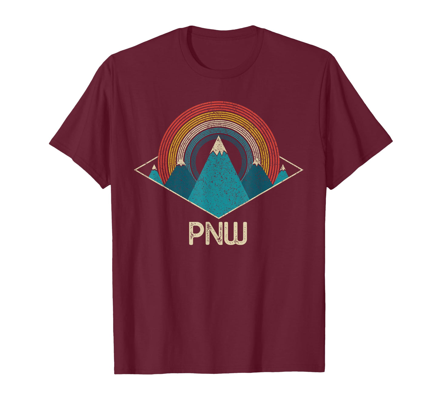 PNW Pacific Northwest Mountains Hiking Camping Vintage T-Shirt