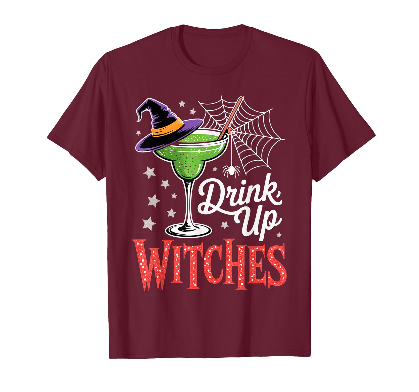 Drink Up Witches Green Margarita Funny Halloween Outfit T-Shirt