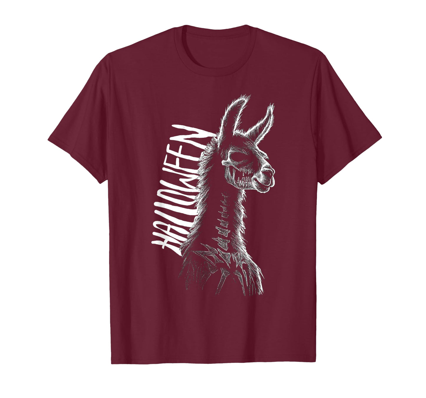 Halloween Alpaca Llama Skeleton Costume Fun T-Shirt