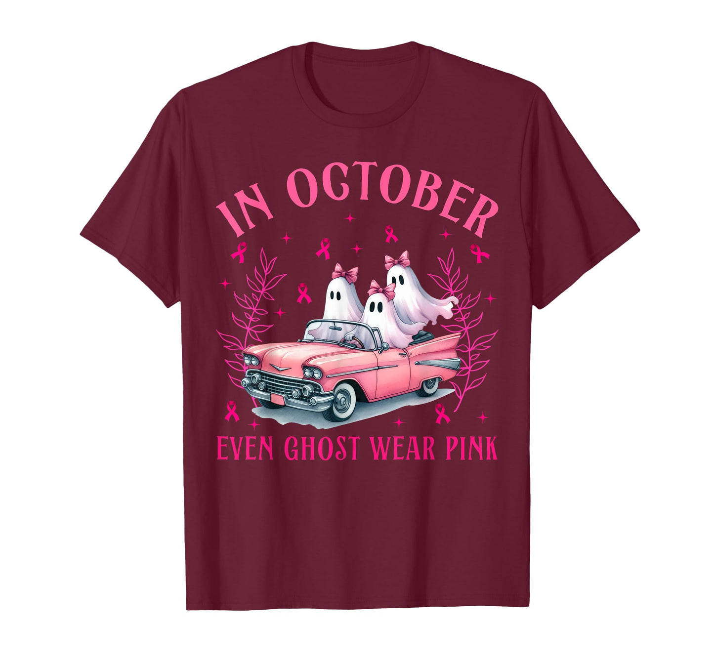 In October Even Ghost Wear Pink T-Shirt