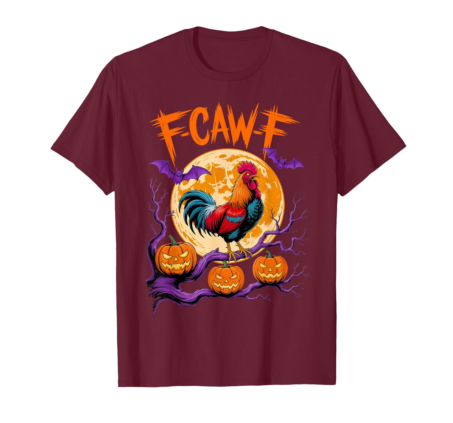 Funny F-Caw-F Chicken Halloween Spooky Chicken F-Caw-F Meme T-Shirt