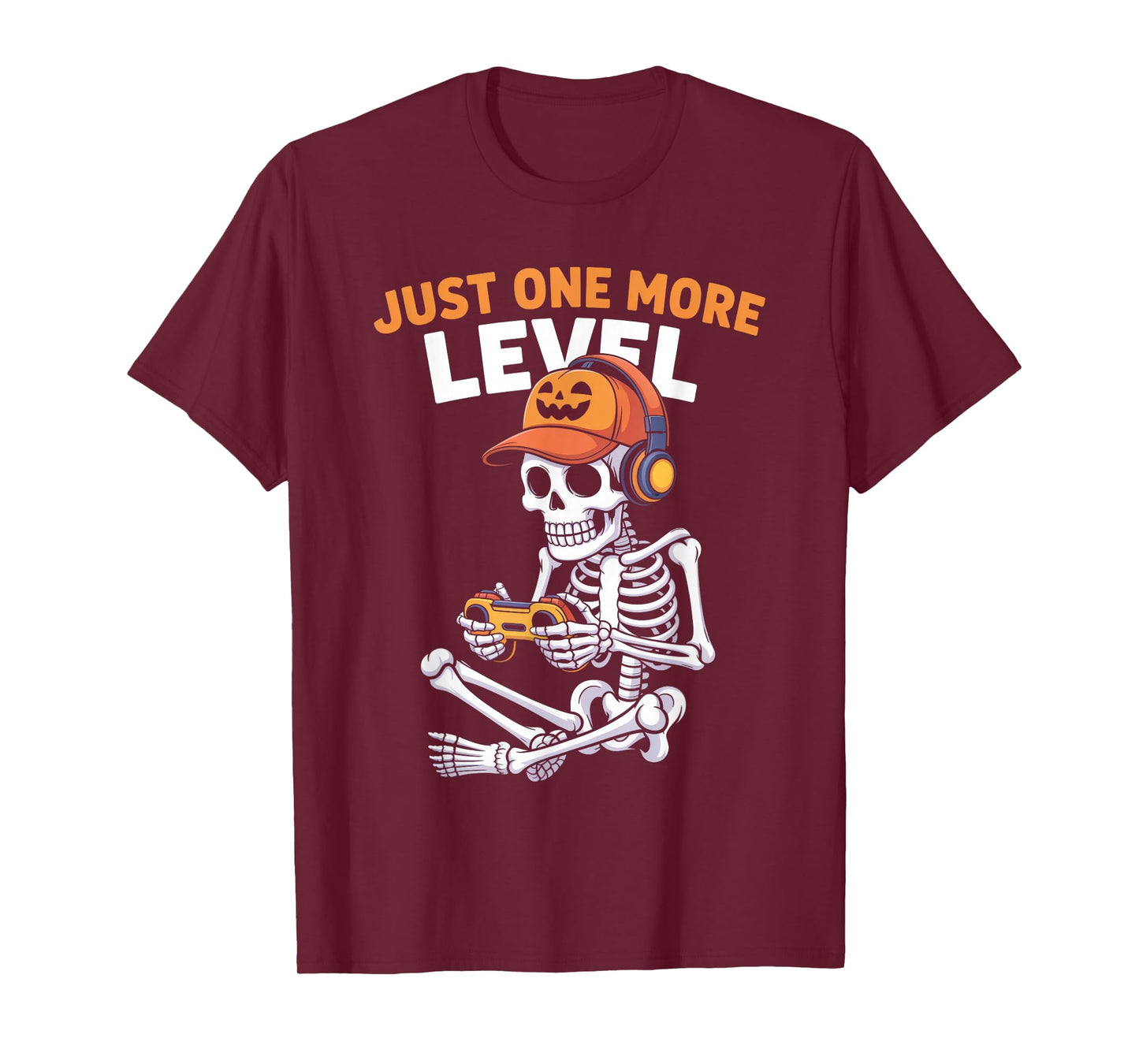 Funny Video Game Halloween Skeleton Gamer Costume Men Boys T-Shirt