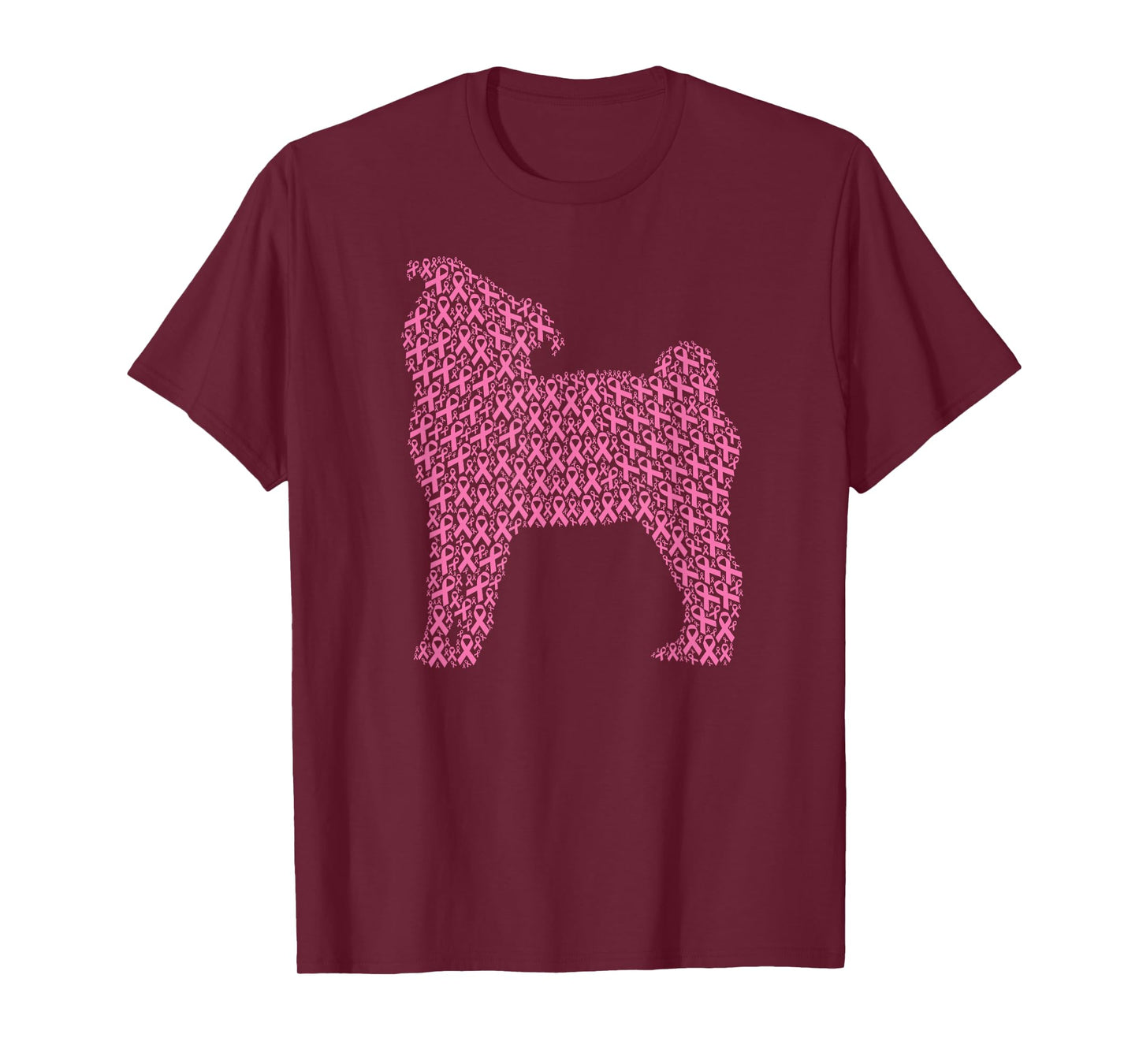 Breast Cancer Awareness Pink Ribbon & Survivor - Dog Pug Men Women Girls Kids T-Shirt