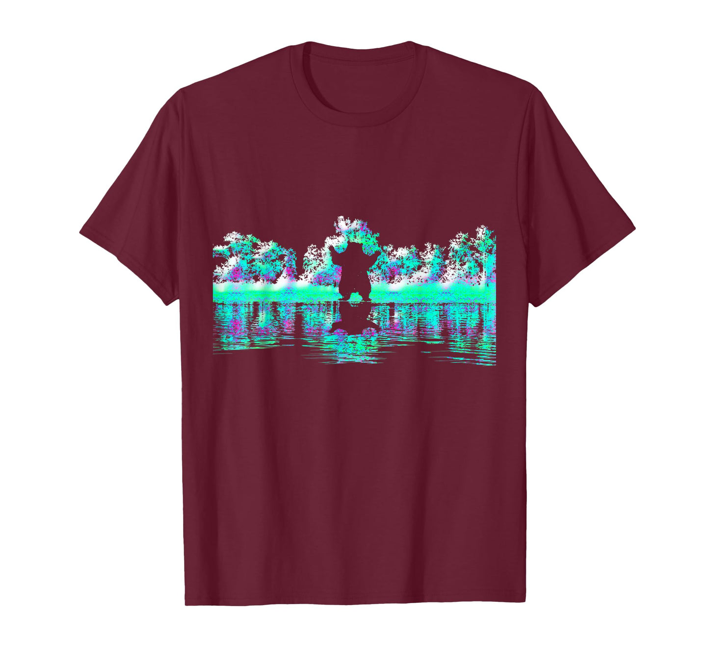 Trees Reflection Wildlife Nature Animal Bear Outdoor Forest T-Shirt