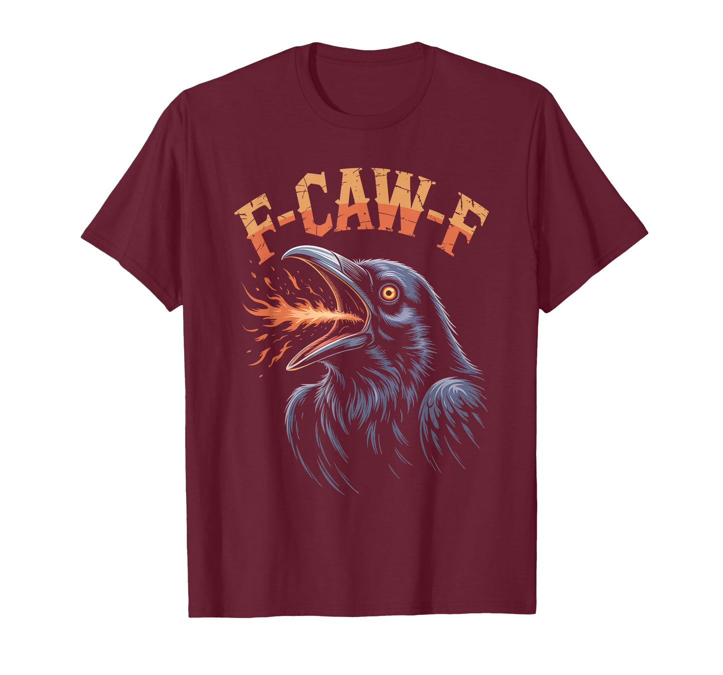 Funny F-Caw-F Crow Gothic Moon Humor Halloween T-Shirt