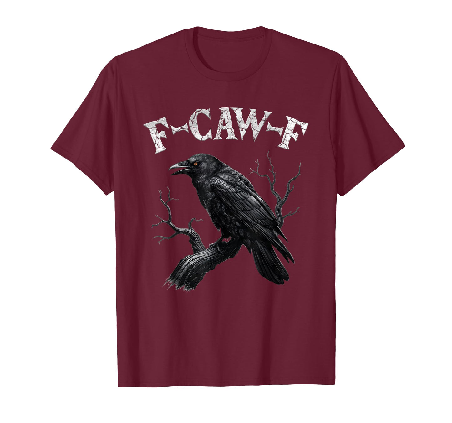 Black Crow, F-Caw-F Funny Black Bird Moon Gothic Adult Humor T-Shirt
