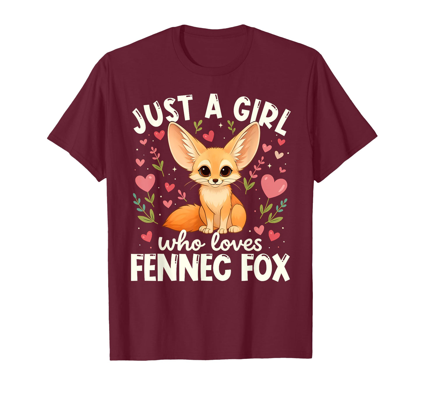 Just A Girl Who Loves Fennec Foxes Cute Fennec Fox Kawaii T-Shirt