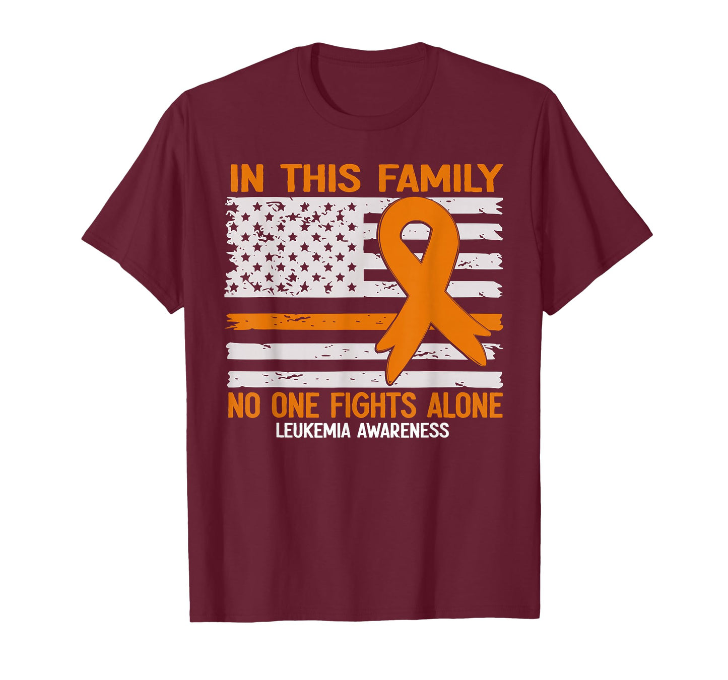 leukemia awareness products flag usa leukemia support T-Shirt