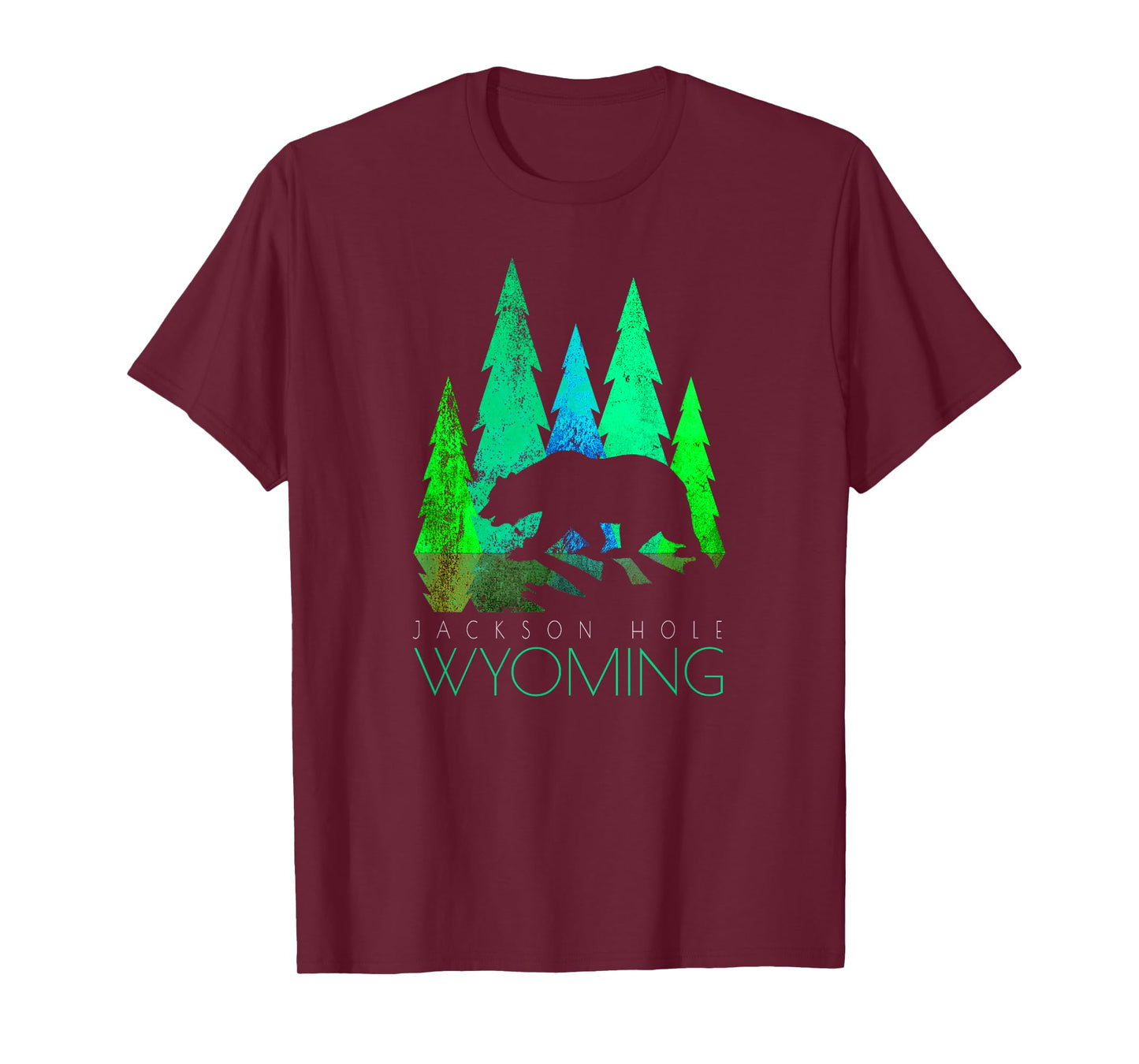 Jackson Hole - Wyoming - Bear and Trees - Jackson Hole T-Shirt