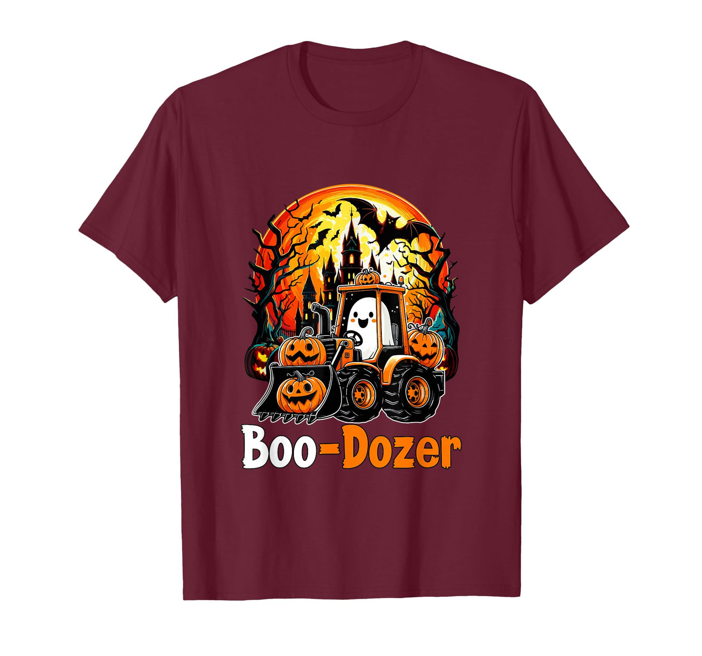 Boo-Dozer Halloween Boo Driving Bulldozer Farming Farmer T-Shirt