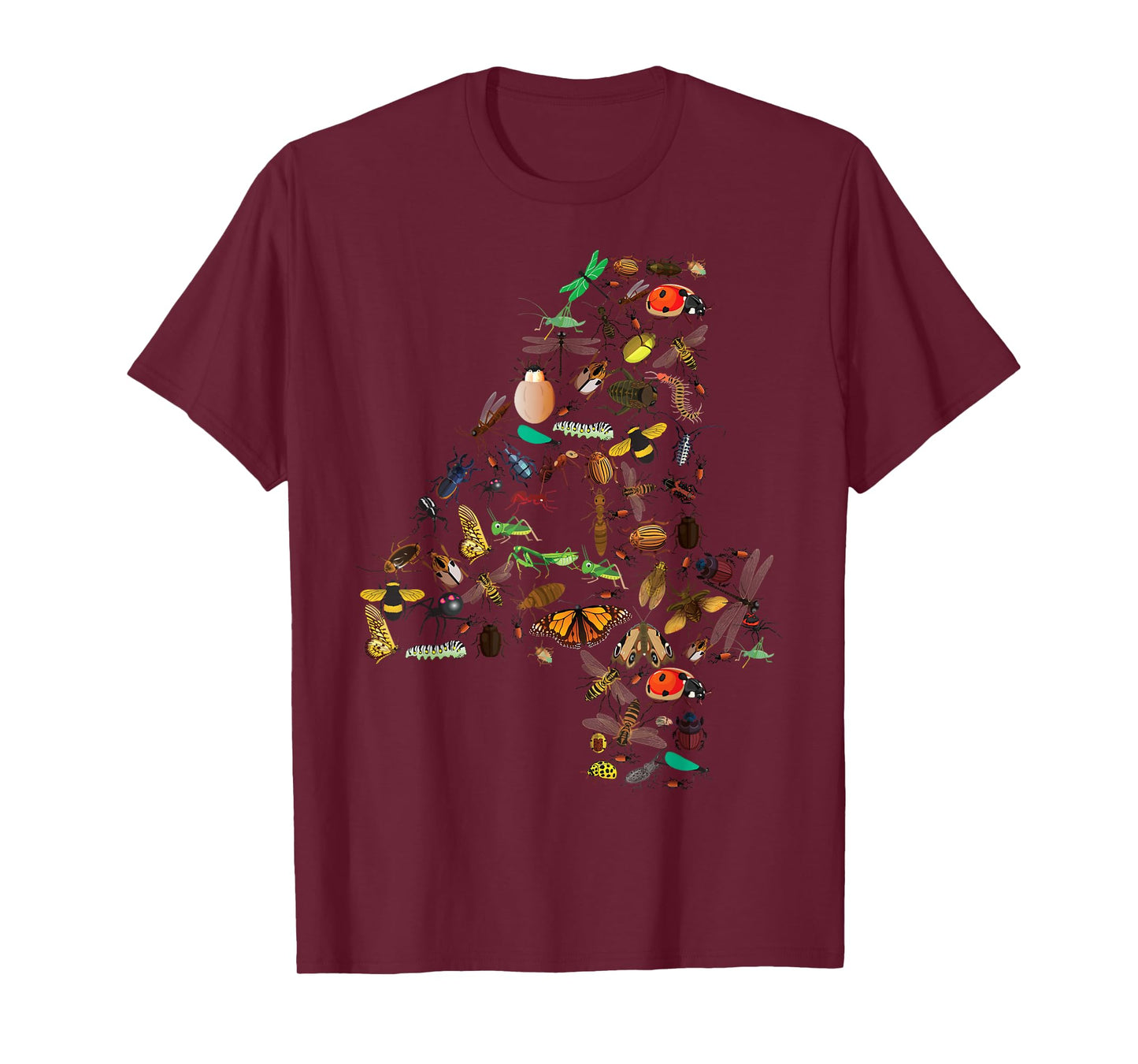 Funny Bugs 4th Birthday Gift | Cute 4 Years Old Boy Girl Kid T-Shirt
