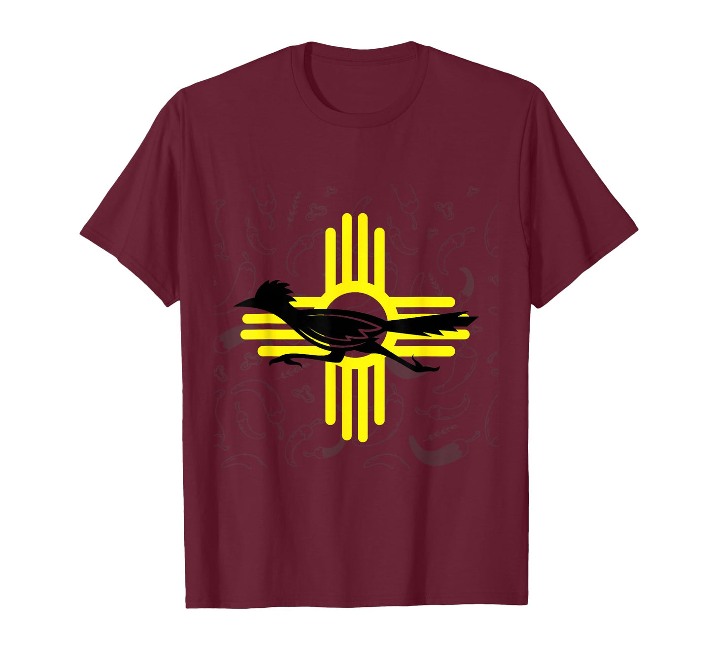 Southwestern New Mexico Spirit Road Runner Zia Chile Pepper T-Shirt