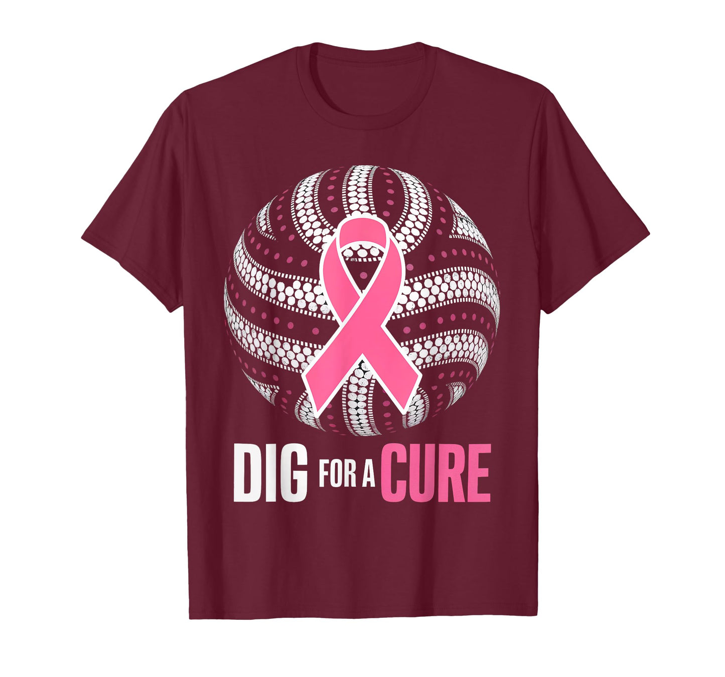 Dig For A Cure Breast Cancer Awareness Volleyball Pink Out T-Shirt