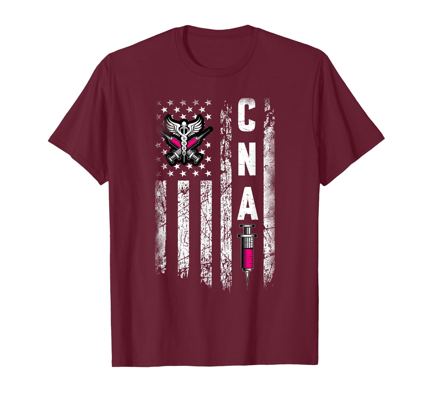 CNA - American Flag July 4th Certified Nurse Assistant T-Shirt