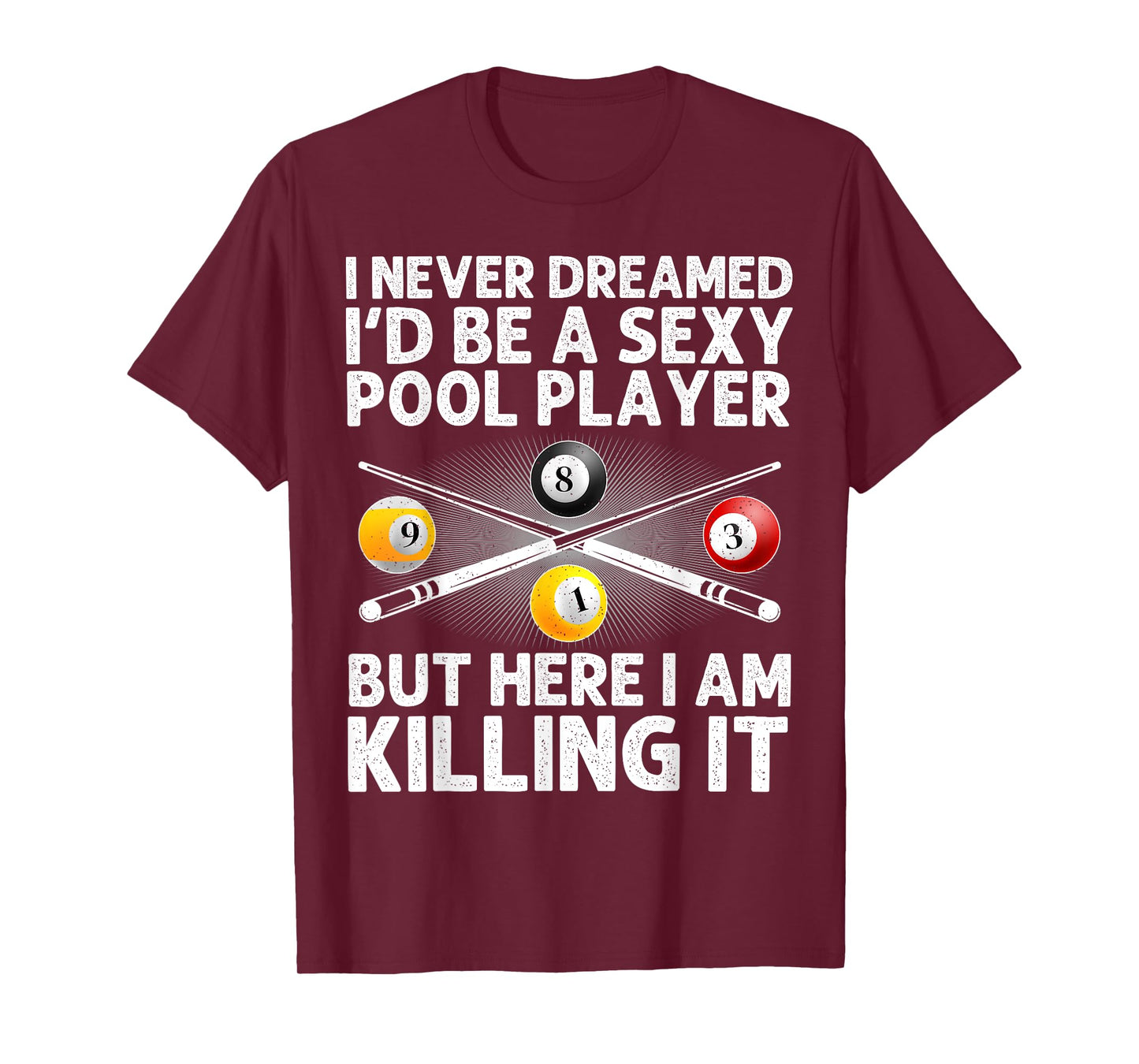 Best Pool Design For Men Women Billiards Lover Pool Player T-Shirt