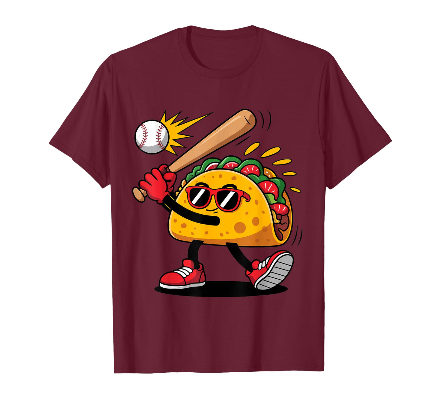 Taco Baseball Mexican Cinco de Mayo Men Kids T-Shirt
