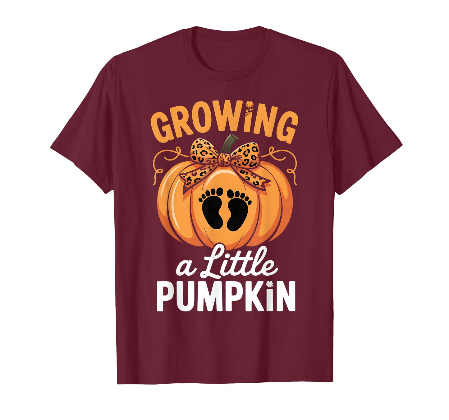 Growing A Little Pumpkin Thanksgiving Pregnancy Happy Fall T-Shirt