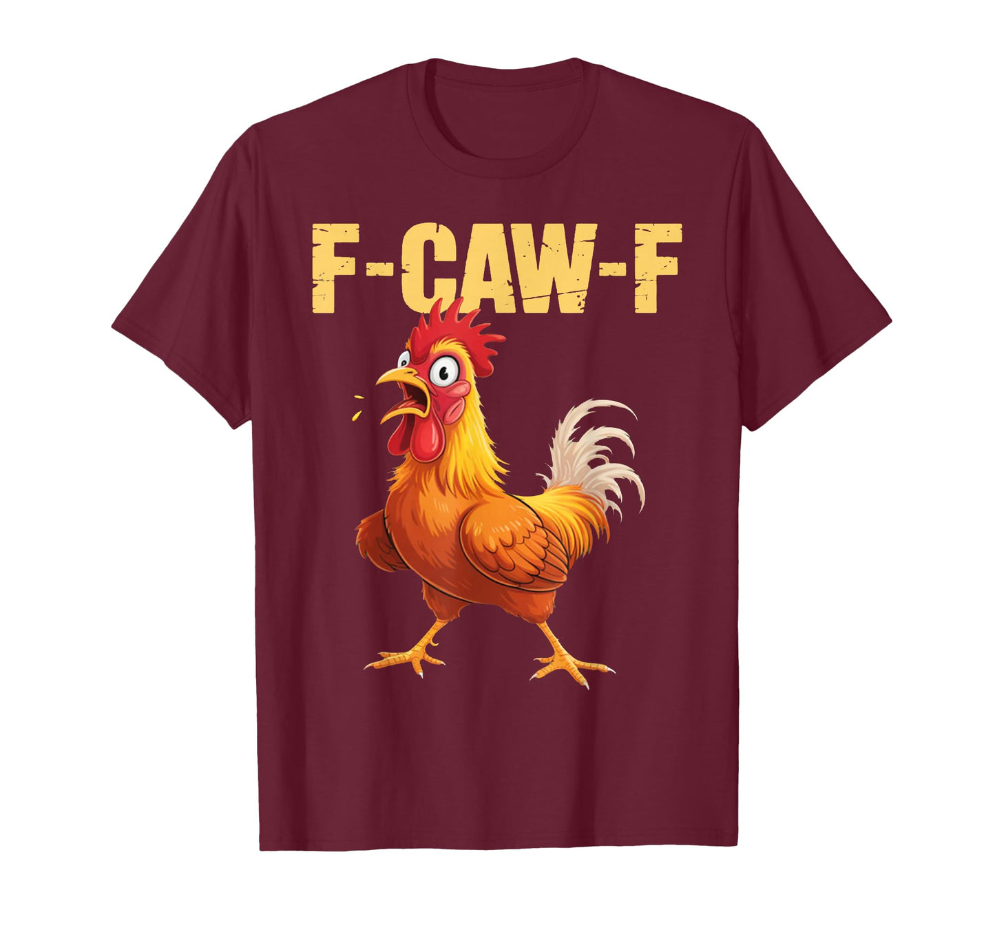 Retro Funny F Caw F Chicken Meme Animal Cute T-Shirt