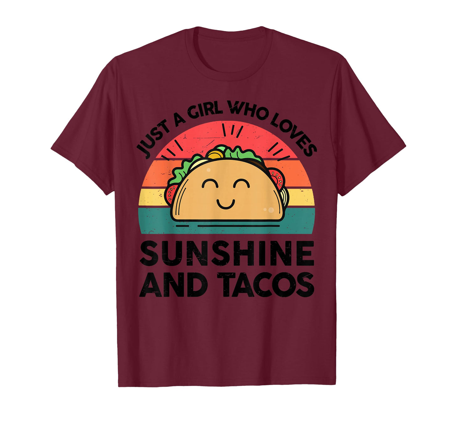 Girl Love Sunshine Taco Cinco Mayo Funny Mexican Graphic Tee T-Shirt