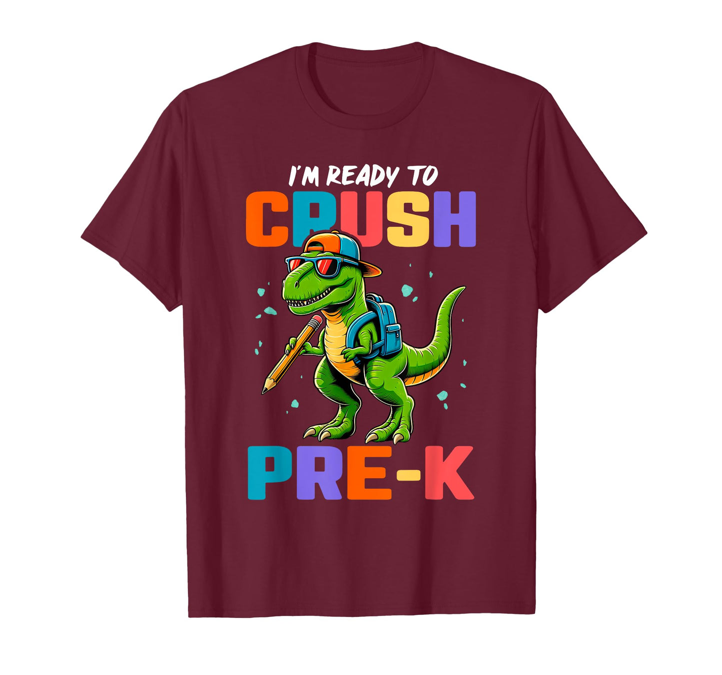 First Day Of Pre-K Shirt Boys Kids Dinosaur Back To School T-Shirt