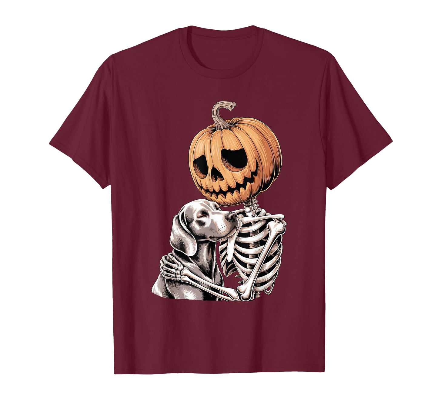 Halloween Skeleton Weimaraner Weimaraners T-Shirt