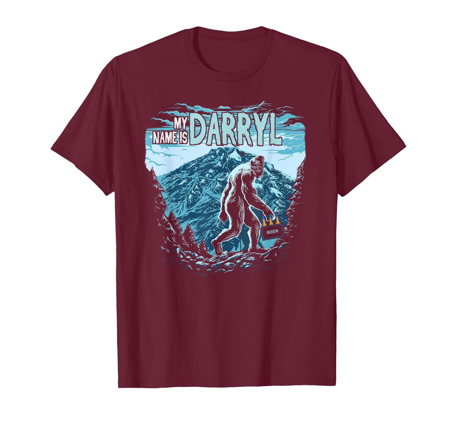 My Name is Darryl - Funny Vintage Bigfoot - Darryl Bigfoot T-Shirt