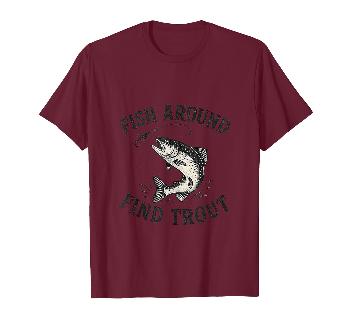 Funny Fish Around Find Trout Fishing Tank Top
