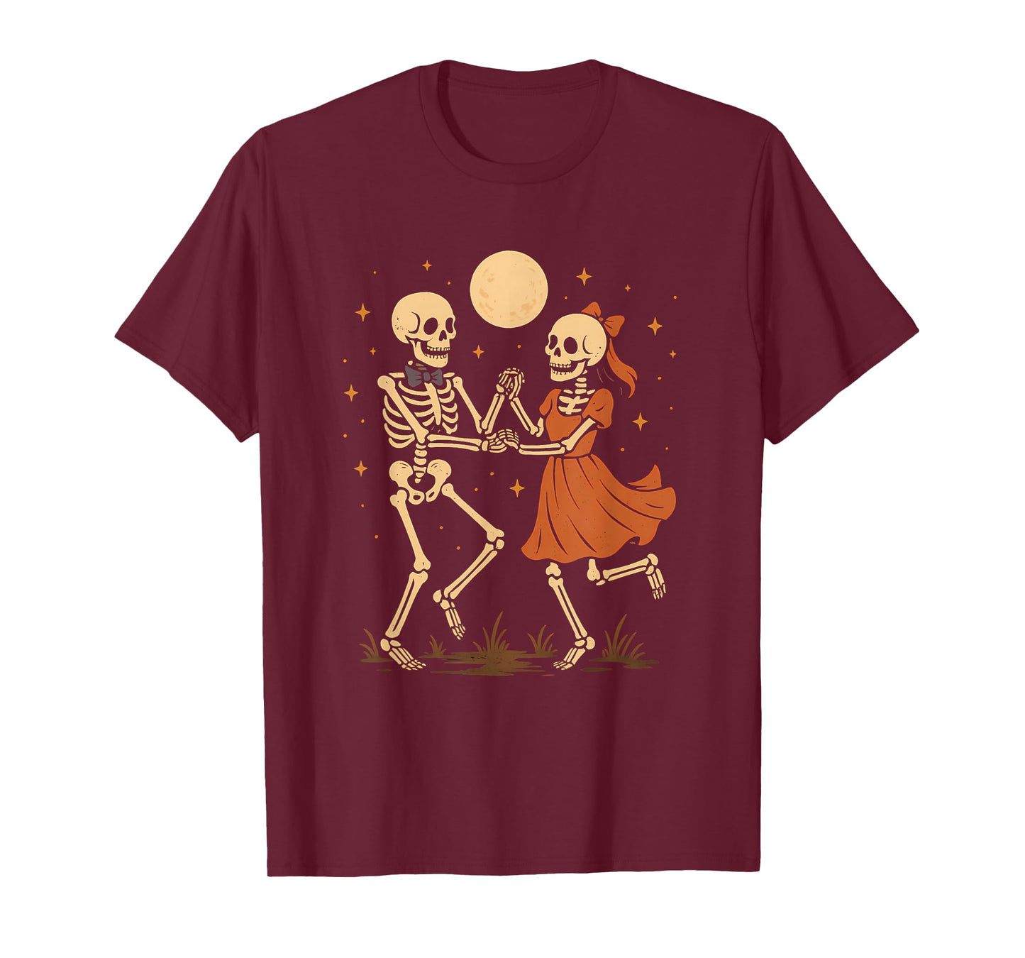 Skeleton Couple Dancing Under Moon T-Shirt