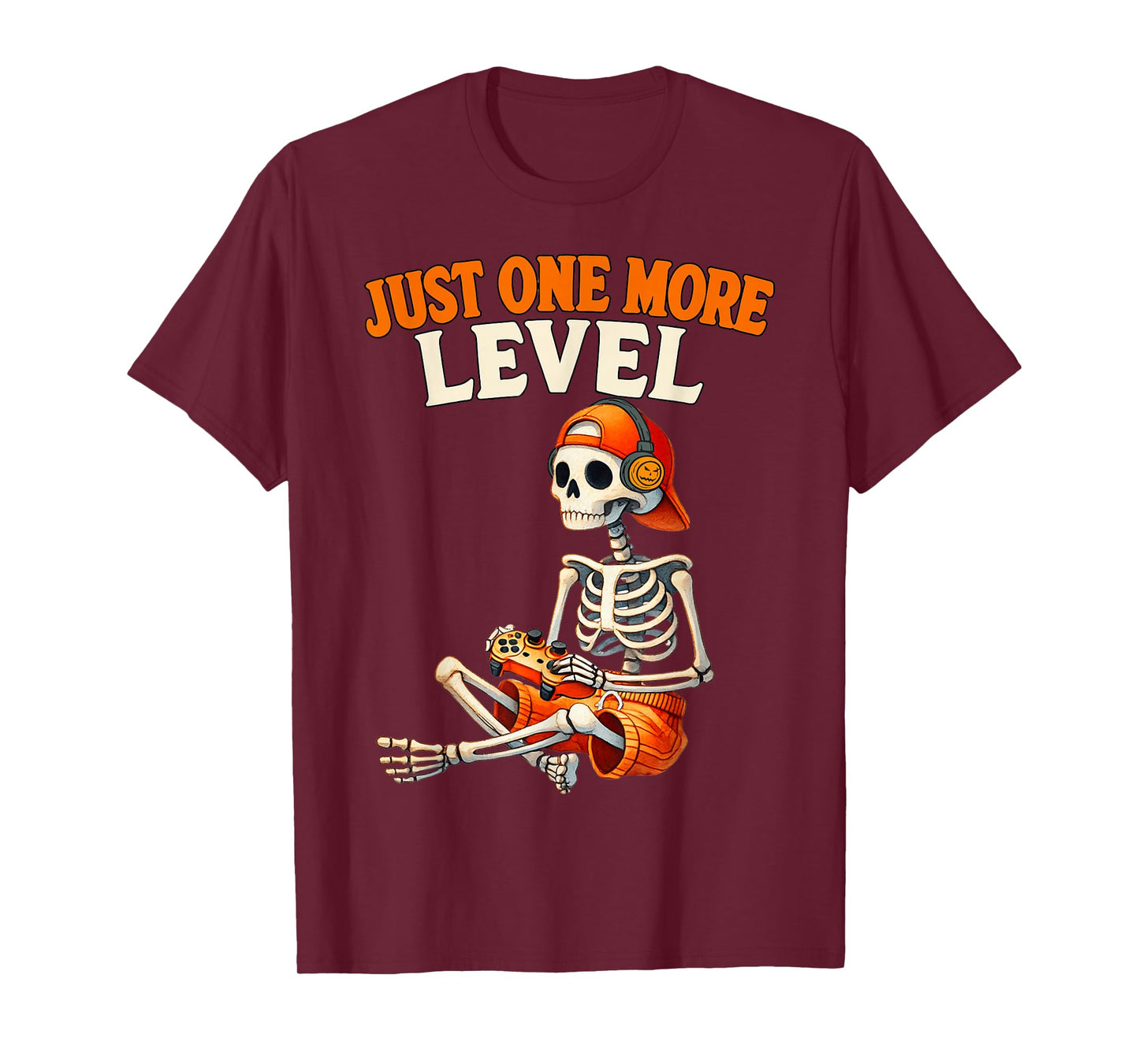 Funny Video Game Halloween Skeleton Gamer Costume Men Boys T-Shirt