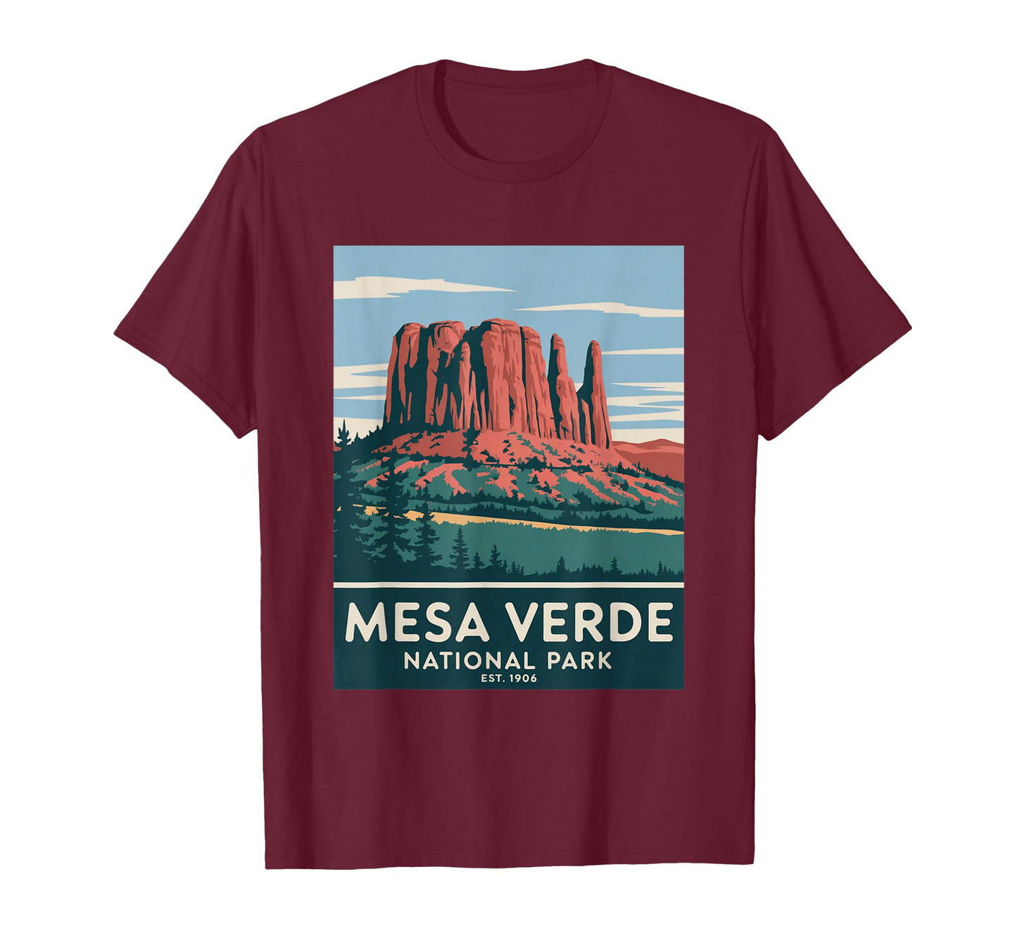 Mesa Verde National Park Vintage Camping Hiking Men Women T-Shirt