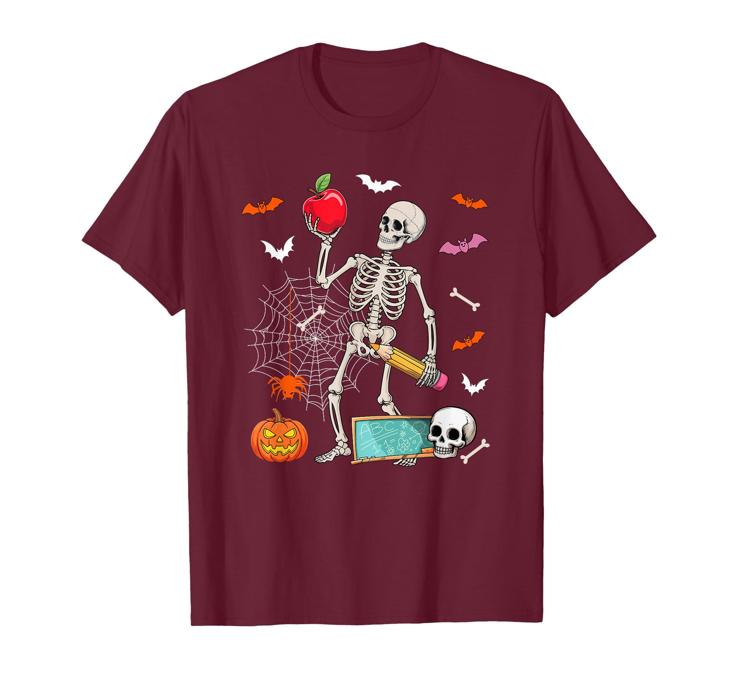 Assistant Teacher Job Horror Skeleton Halloween Costume Team T-Shirt