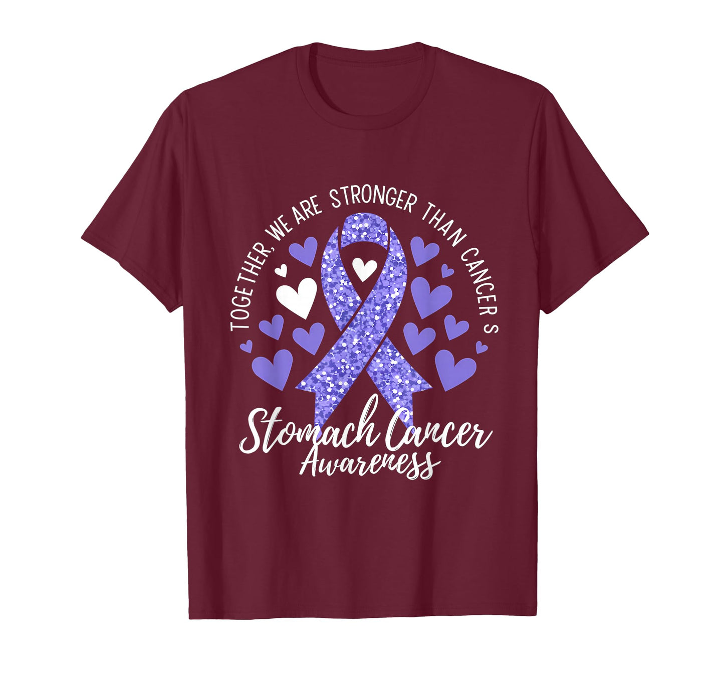 Stomach Awareness Periwinkle Ribbon Stronger Than Cancer T-Shirt