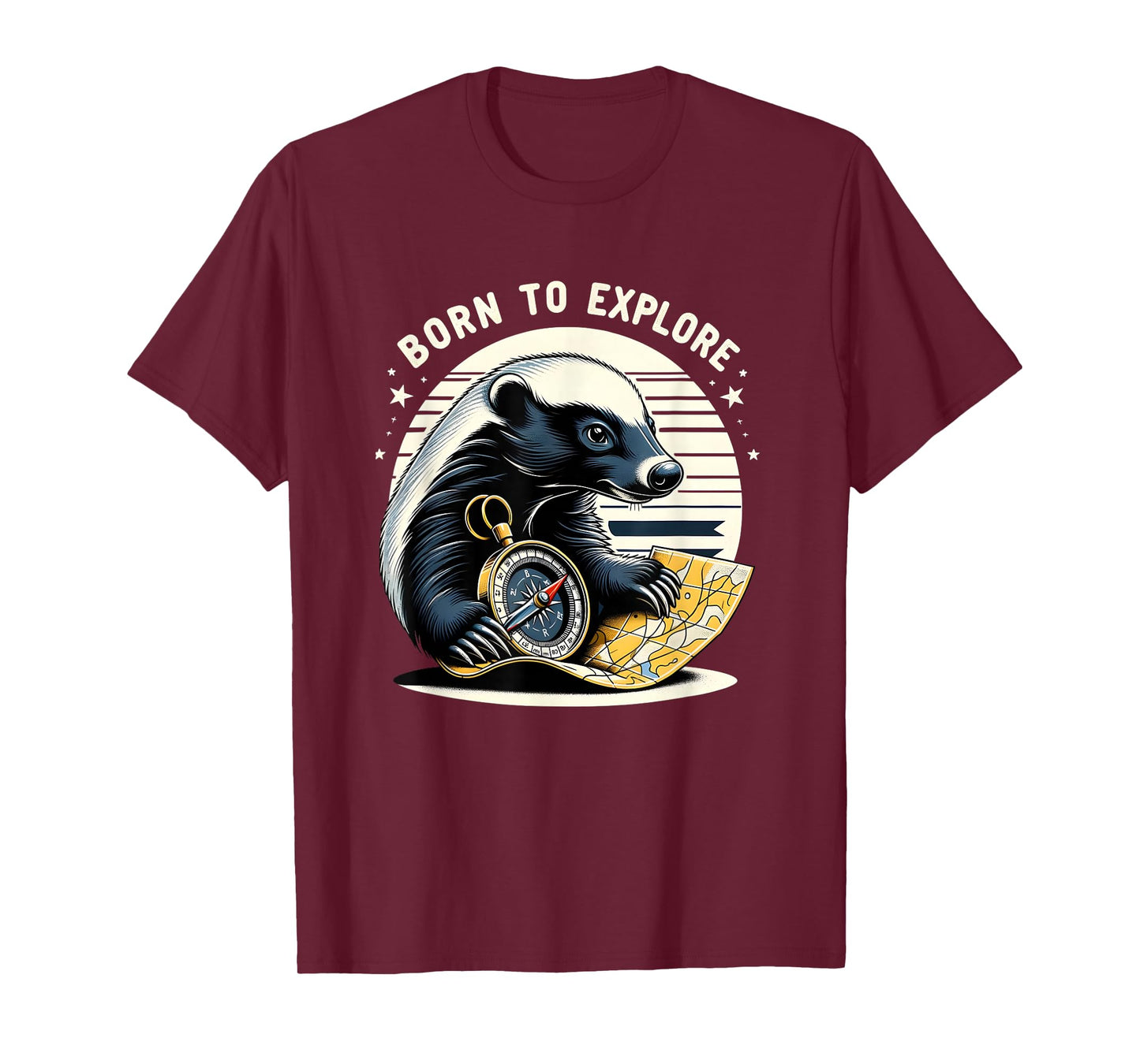 Born To Explore Honey Badger Adventurer T-Shirt