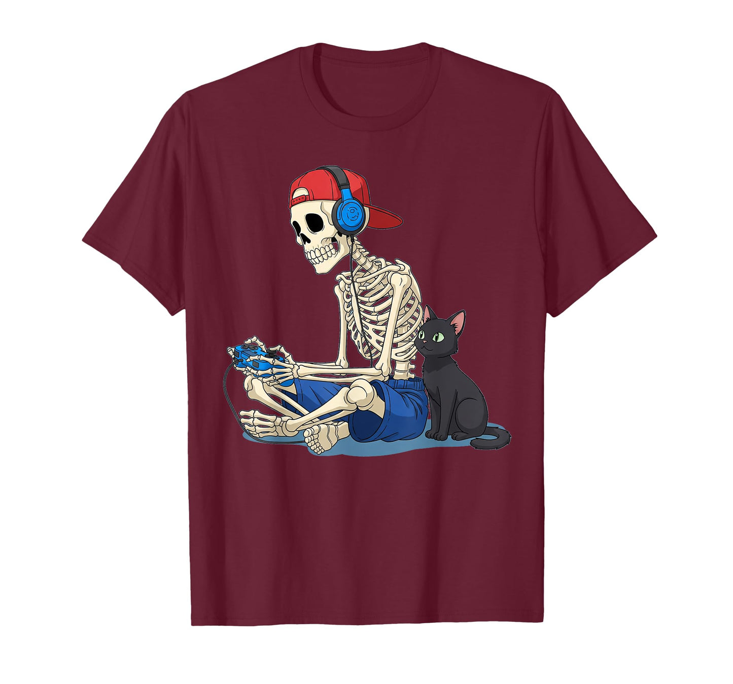 Graphic Skeleton T Boys Gamer Skeleton Halloween Costume T-Shirt