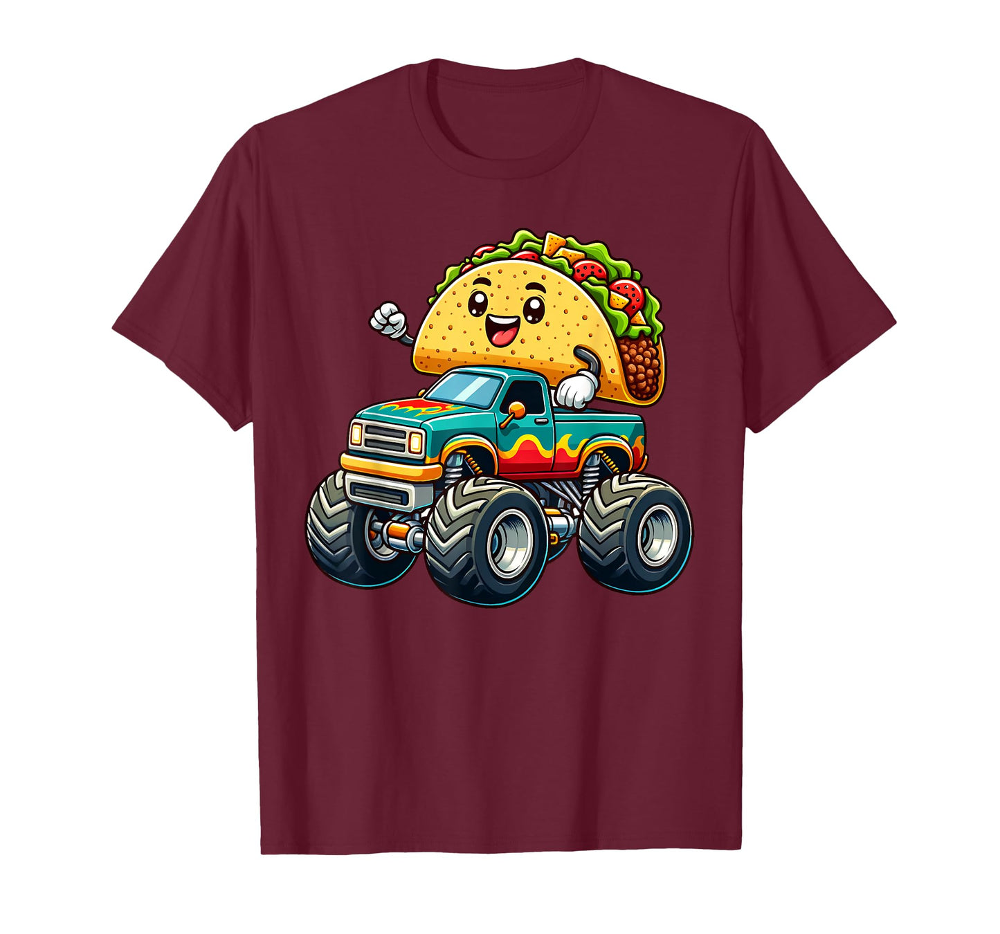 Monster Truck Tacos Cinco De Mayo Mexican Fiesta Boys Girls T-Shirt
