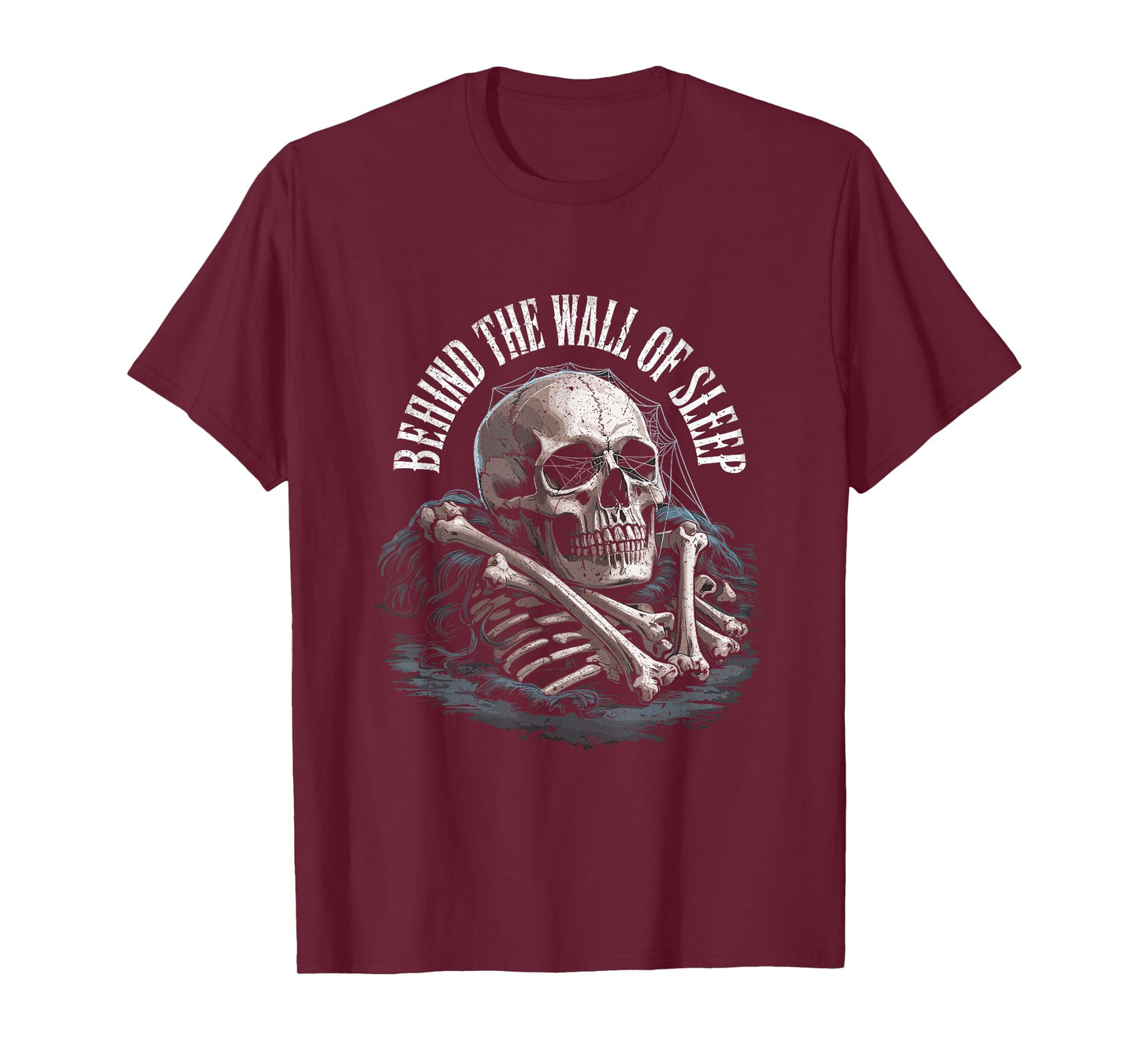 Behind The Wall of Sleep Skeleton Skull Art T-Shirt