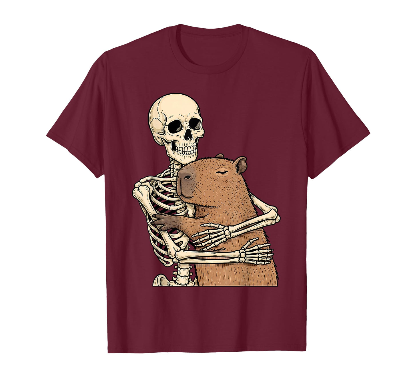 Skeleton Capybara Halloween Kawaii Spooky Aesthetic T-Shirt