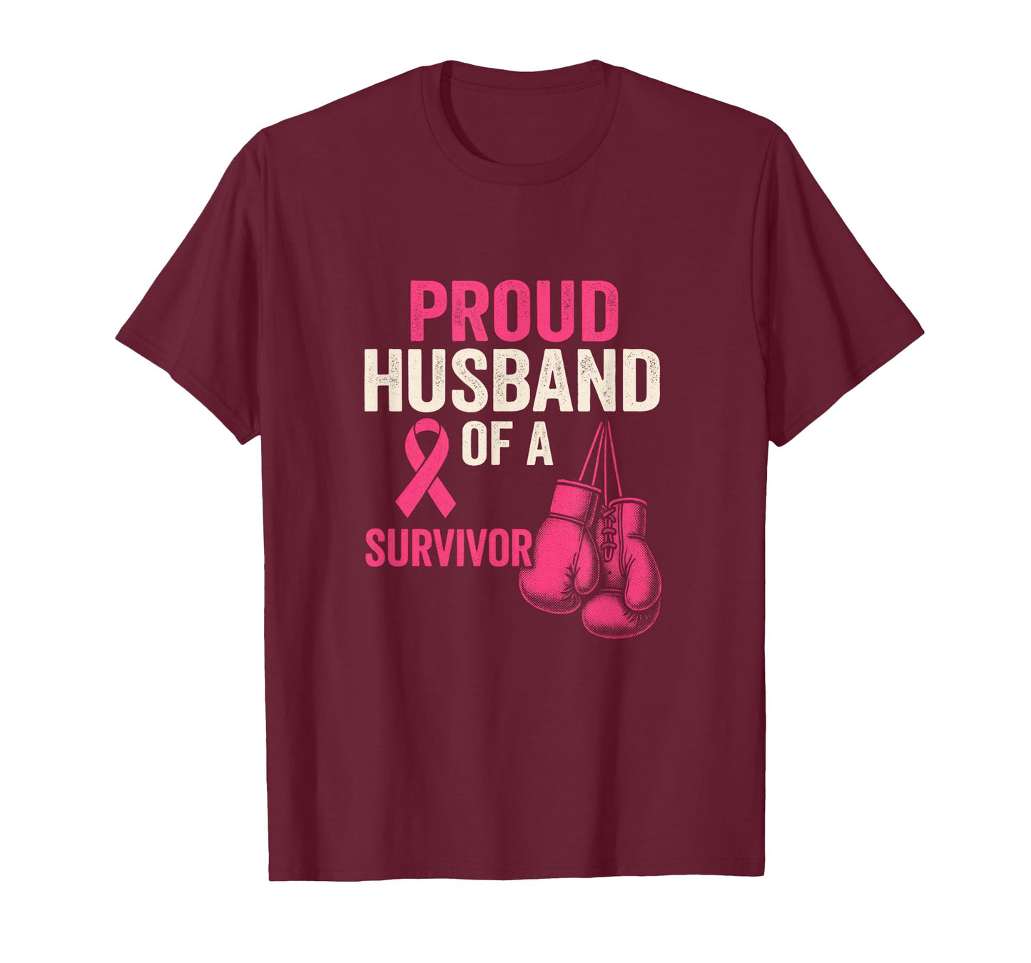 Proud Husband of A Survivor - Breast Cancer Awareness T-Shirt