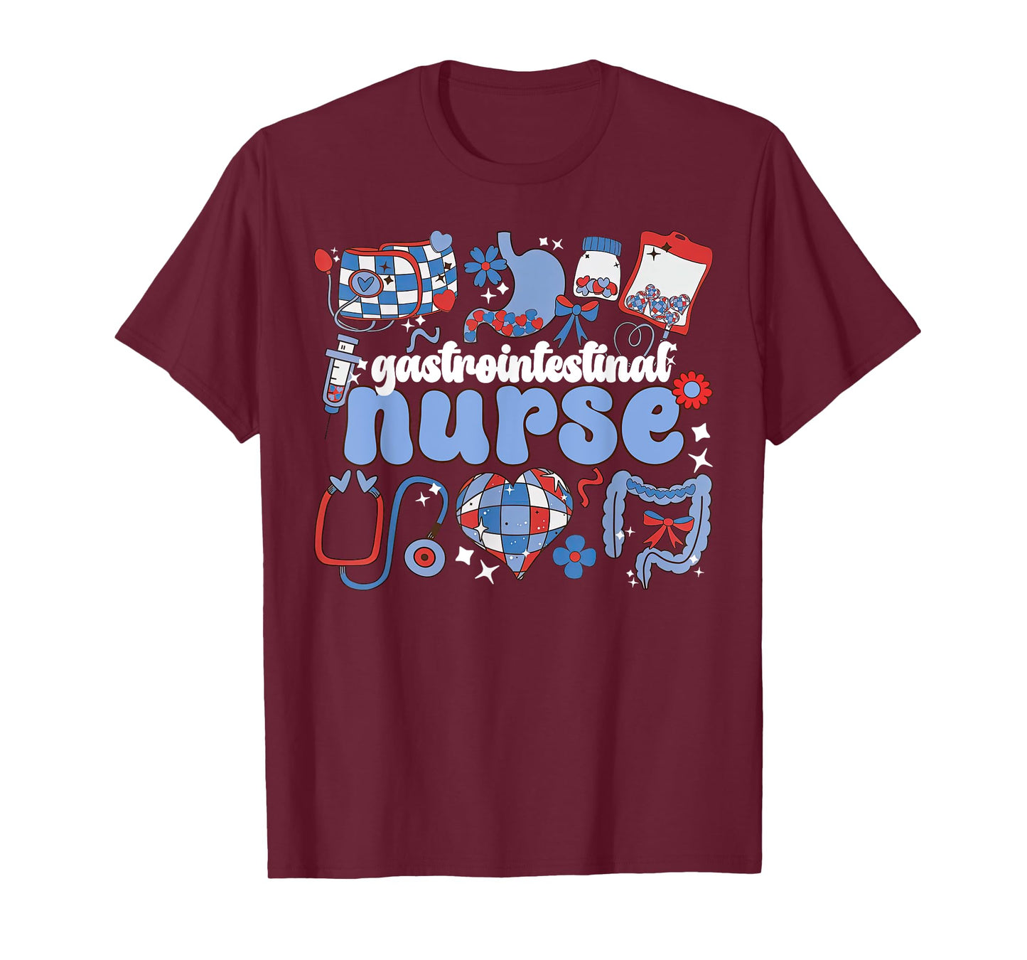 Gastrointestinal Nurse 4th Of July Gastro Endoscopy Doctor T-Shirt