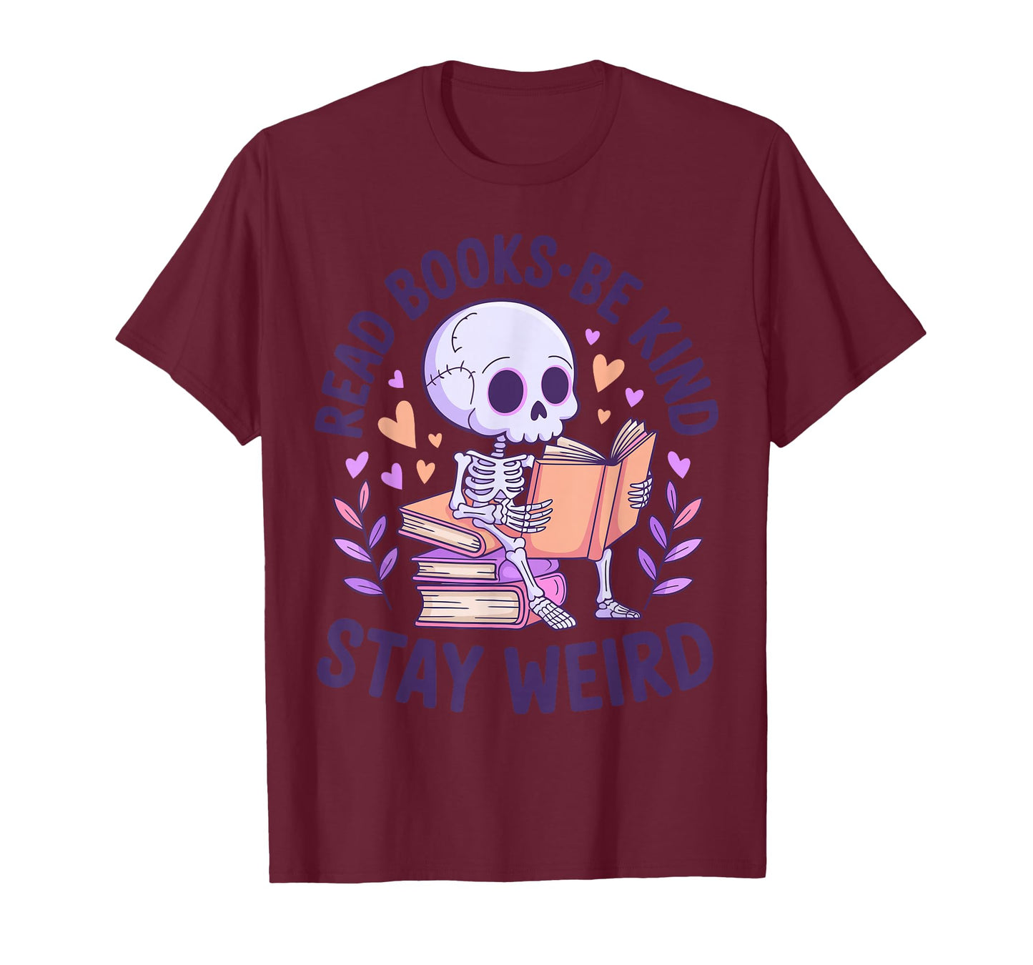 Funny Read Books Cute Skeleton T-Shirt