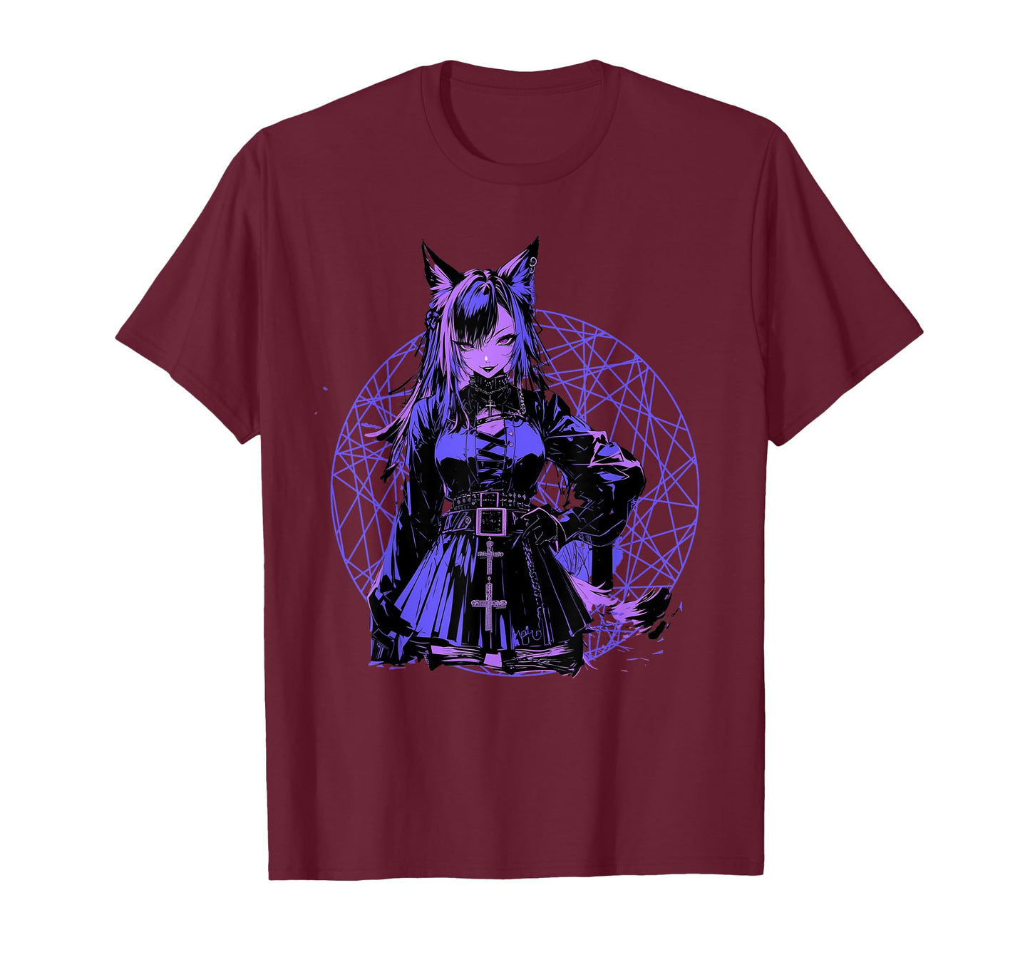 Goth Grunge Demon Anime Furry Wolf Horror Alt Aesthetic T-Shirt