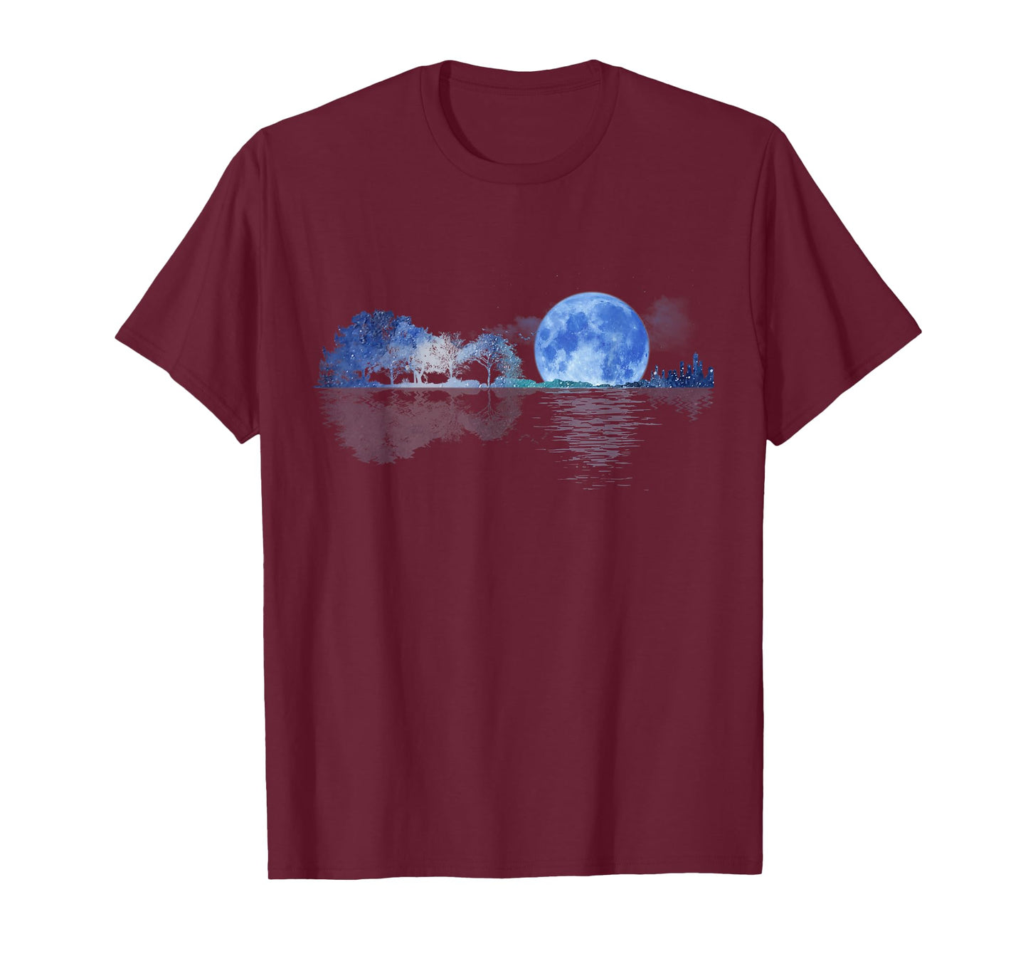 Acoustic Guitar Lake Shadow Nature Guitar Player Guitarist T-Shirt