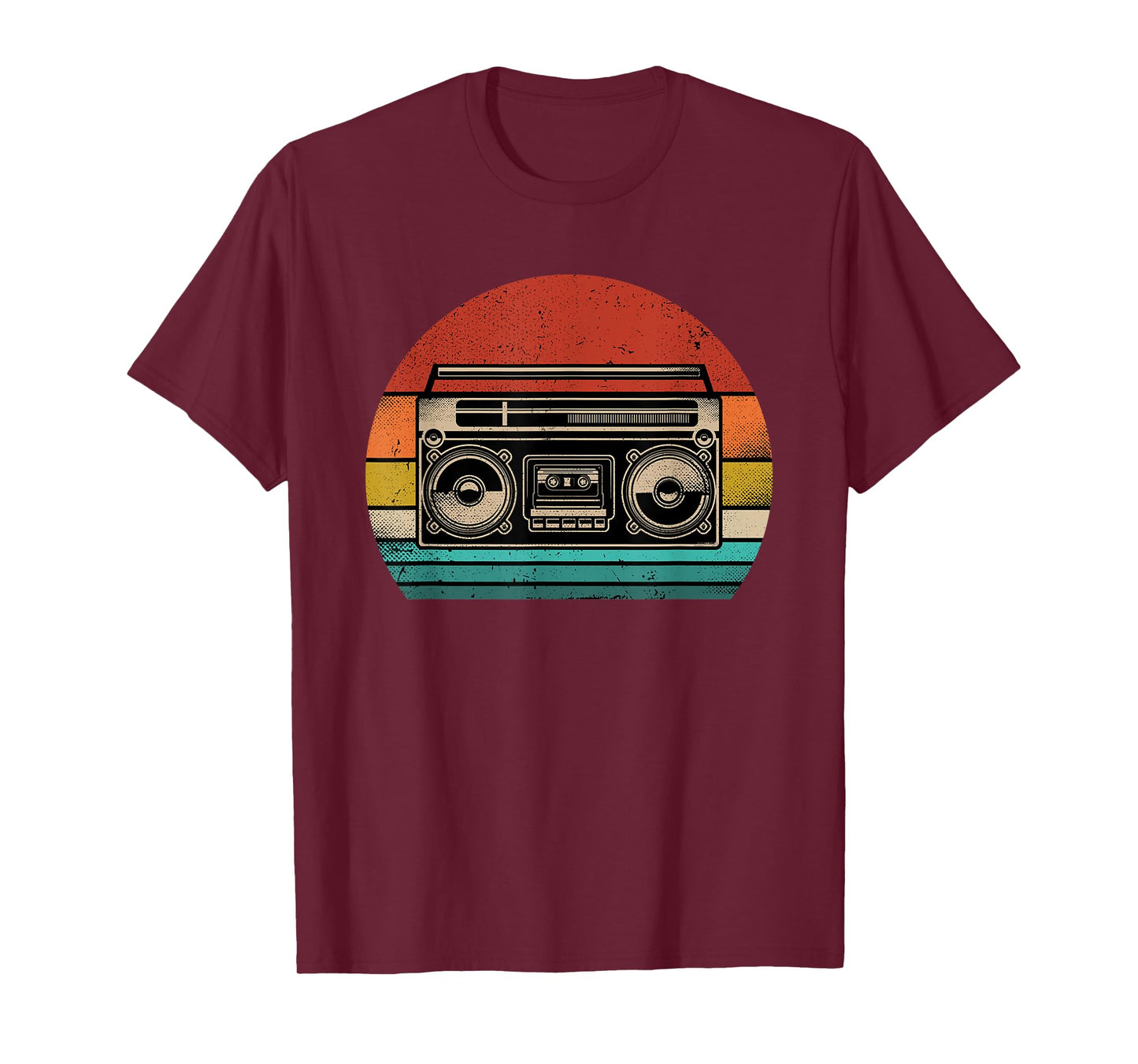 Retro Boombox Cassette Player Radio 80s Music Vintage Style T-Shirt