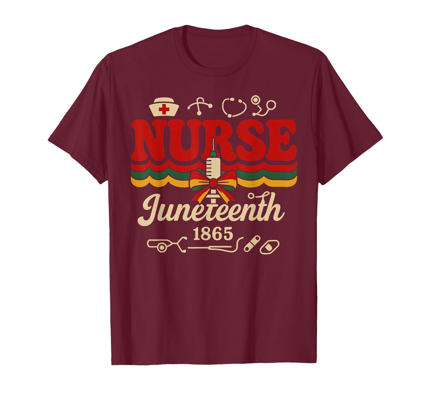 Juneteenth Nurse Tee Nursing Stethoscope Black History Month T-Shirt